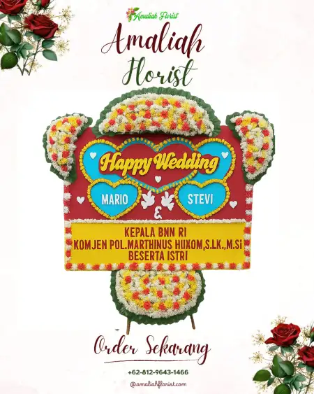Papan Bunga Pernikahan Sumbereja